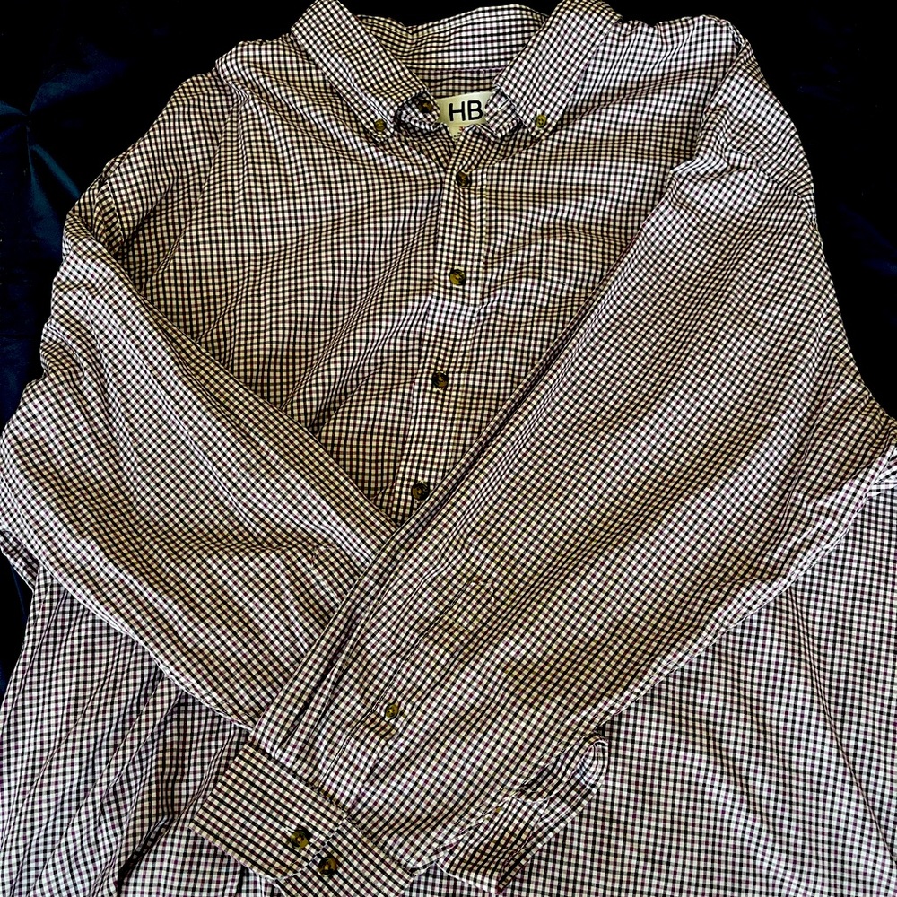 Maroon Men’s Big & Tall Long Sleeve Button Down